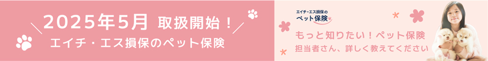 2025年5月取扱開始！エイチ・エス損保のペット保険